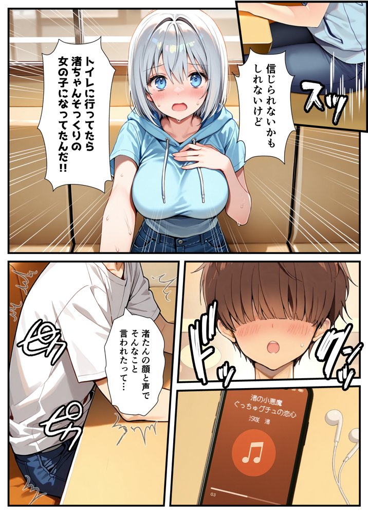 陰キャでドルオタな俺が人気アイドルそっくりに女体化して本人と3 Pすることになった