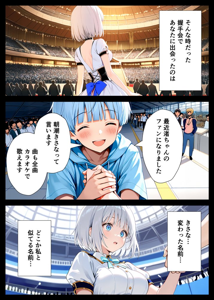 陰キャでドルオタな俺が人気アイドルそっくりに女体化して本人と3 Pすることになった